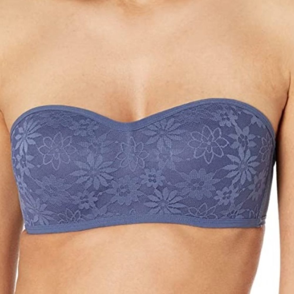 NWT Mae Women's All Over Lace Padded Bandeau Bralette